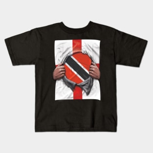 Trinidad And Tobago Flag English Flag Ripped - Gift for Trinidadian And Tobagoan From Trinidad And Tobago Kids T-Shirt